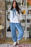 Terry B Lantern Sleeve Sweatshirt White